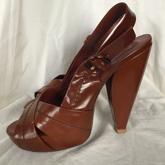 Marc Jacobs 2006 Fall peep toe sling Leather Heels - Picture 5 of 16